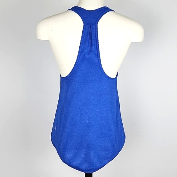 Lululemon Blue Racerback Tank Loose Lightweight Scalloped Trim  Size 4 - Picture 3 of 10